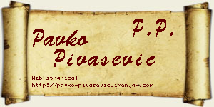 Pavko Pivašević vizit kartica